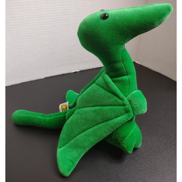 Vintage Manhattan Toy Co Green Pterodactyl Dinosaur 1991 Velour Plush Stuffed 9" - Picture 4 of 10
